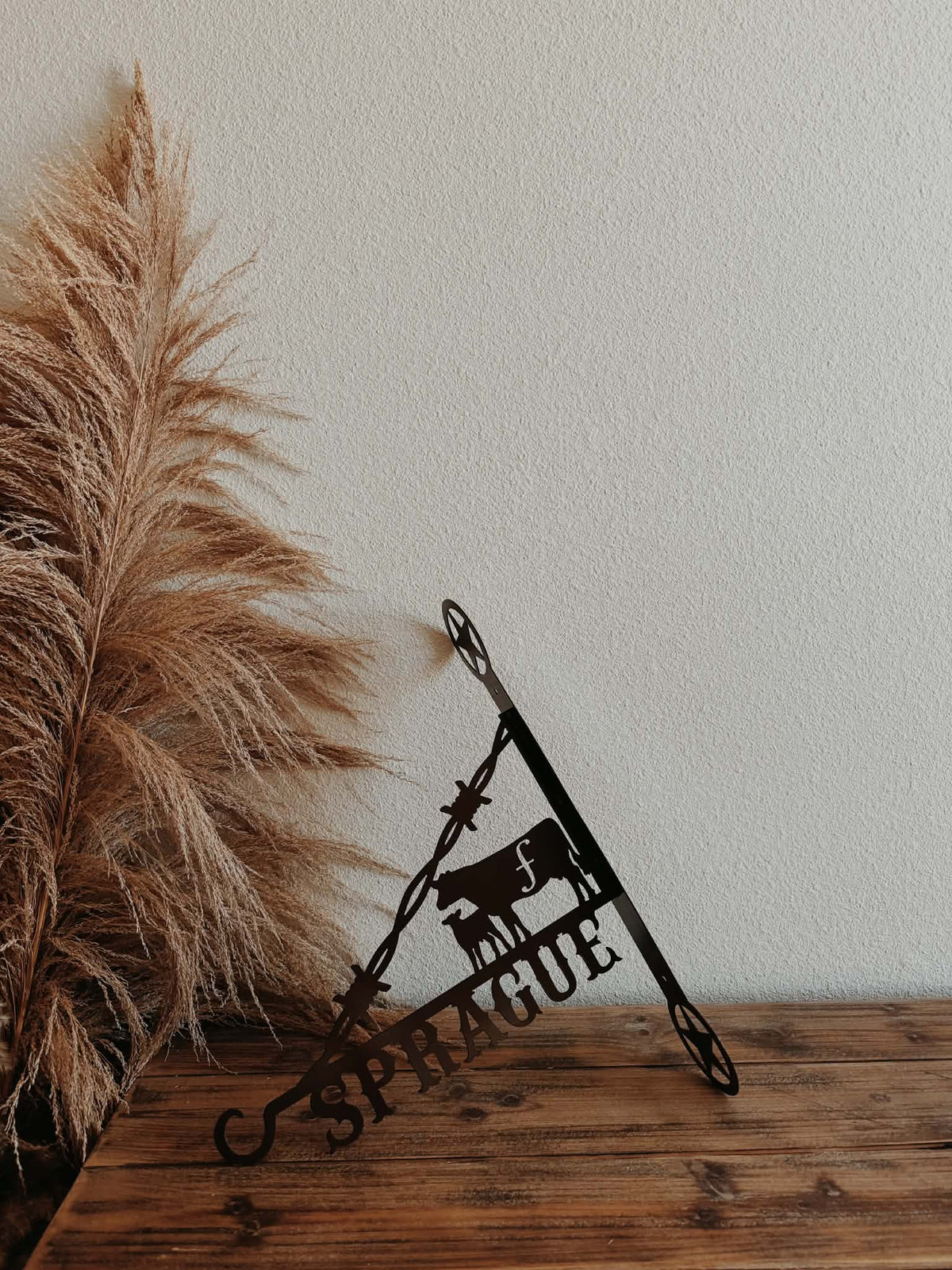 Decorative Western Flower Hanger - Custom Name & Livestock Brand