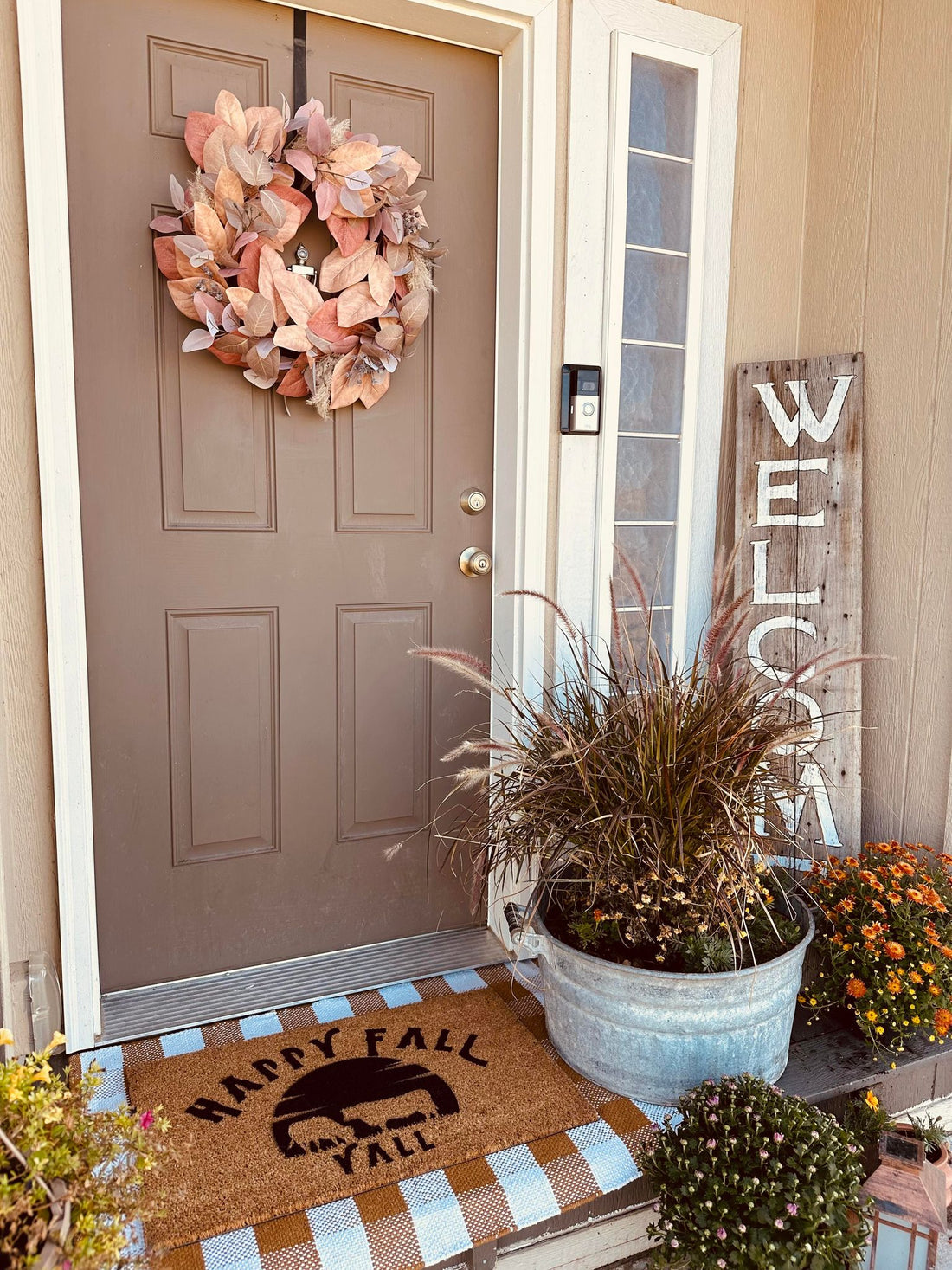 Happy Fall Yall Door Mat