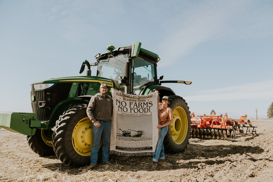 Woven Blanket - No Farms No Food