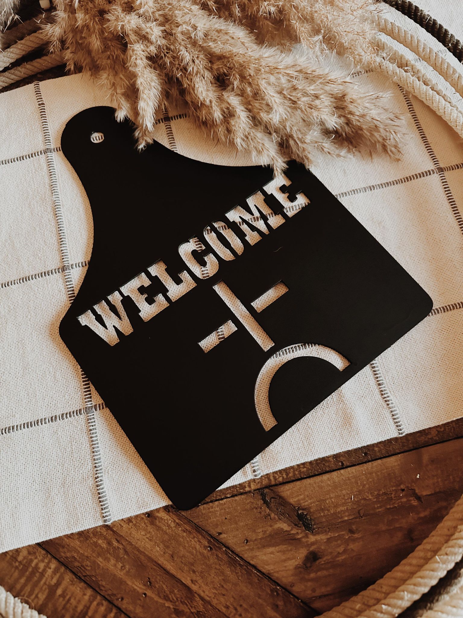 CUSTOM YOUR BRAND HERE Cattle Ear Tag Welcome Sign
