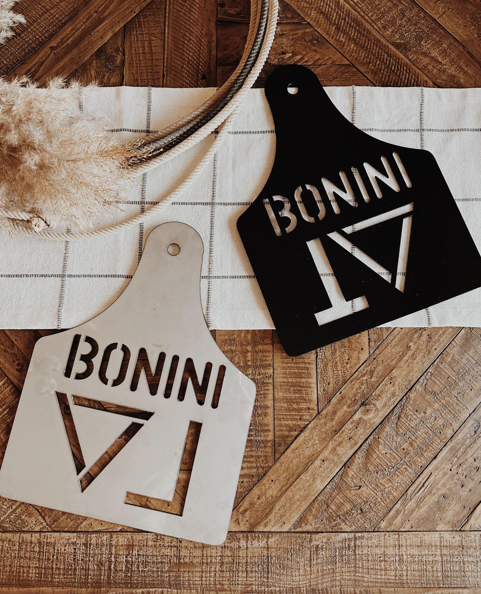 16" CUSTOM YOUR BRAND HERE Cattle Ear Tag + Name or Address