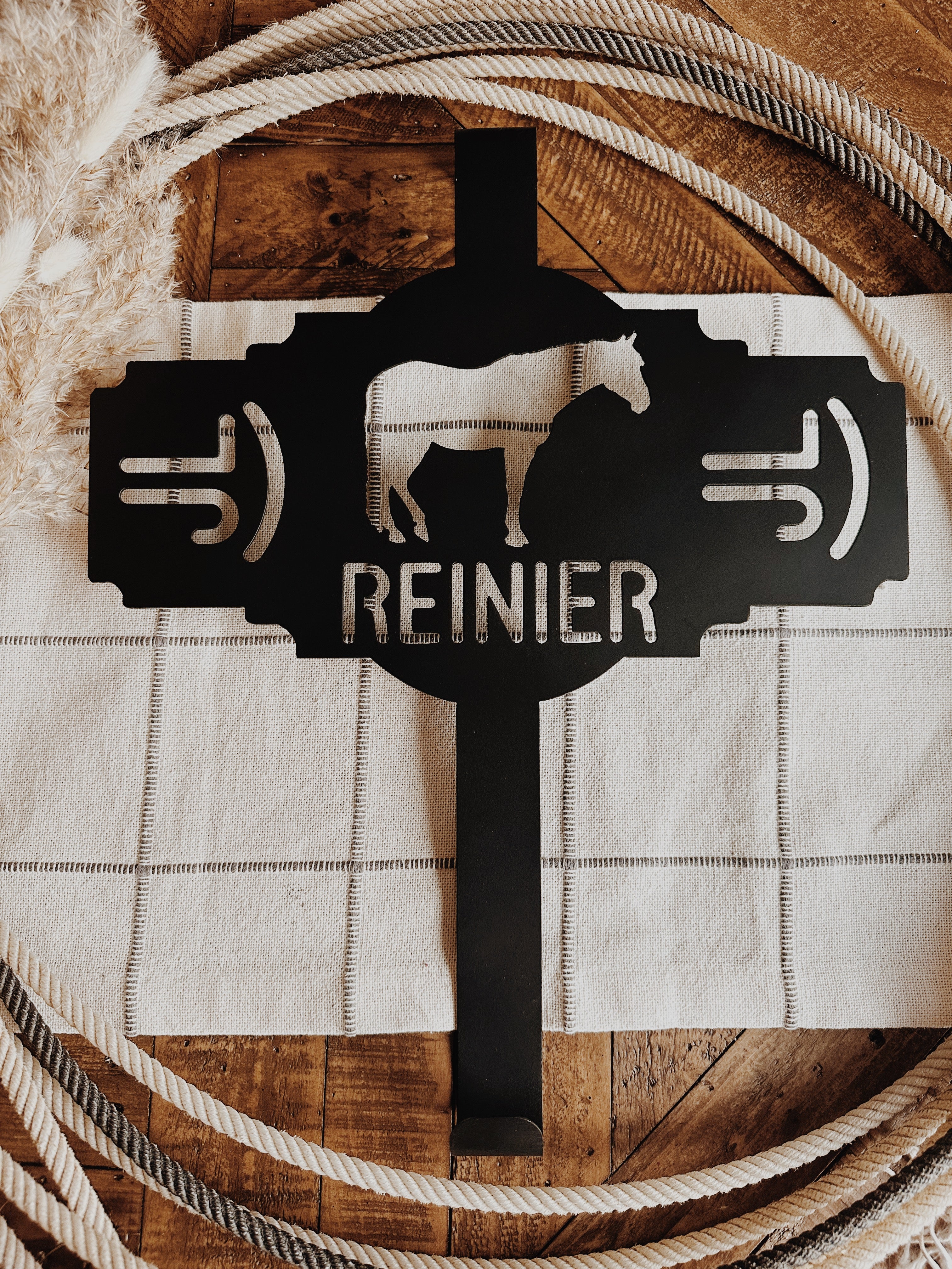Western Wreath Hanger - Custom YOUR NAME + LIVESTOCK BRAND HERE