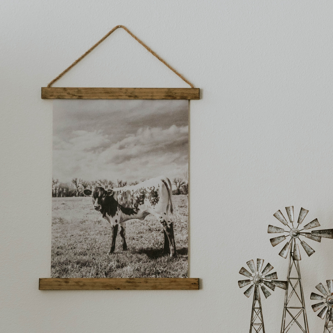 Lenny the Little Longhorn Canvas Scroll