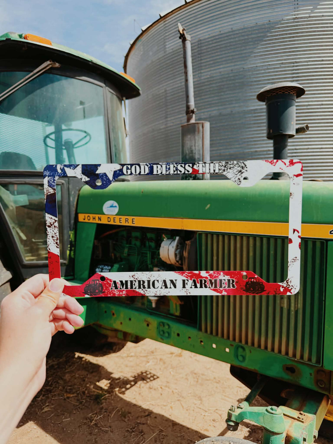 American Farmer - Metal License Plate Frame