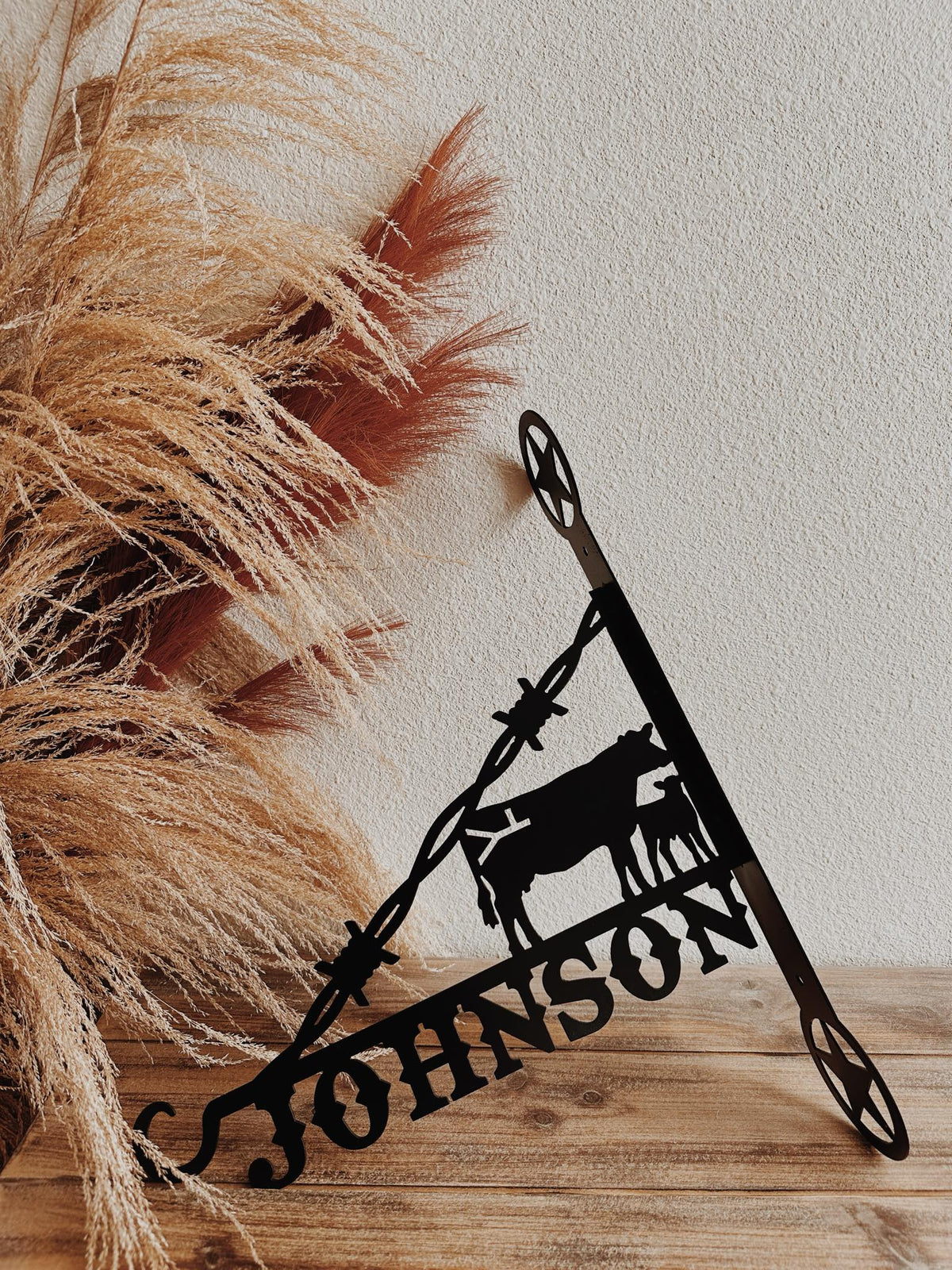 Decorative Western Flower Hanger - Custom Name & Livestock Brand