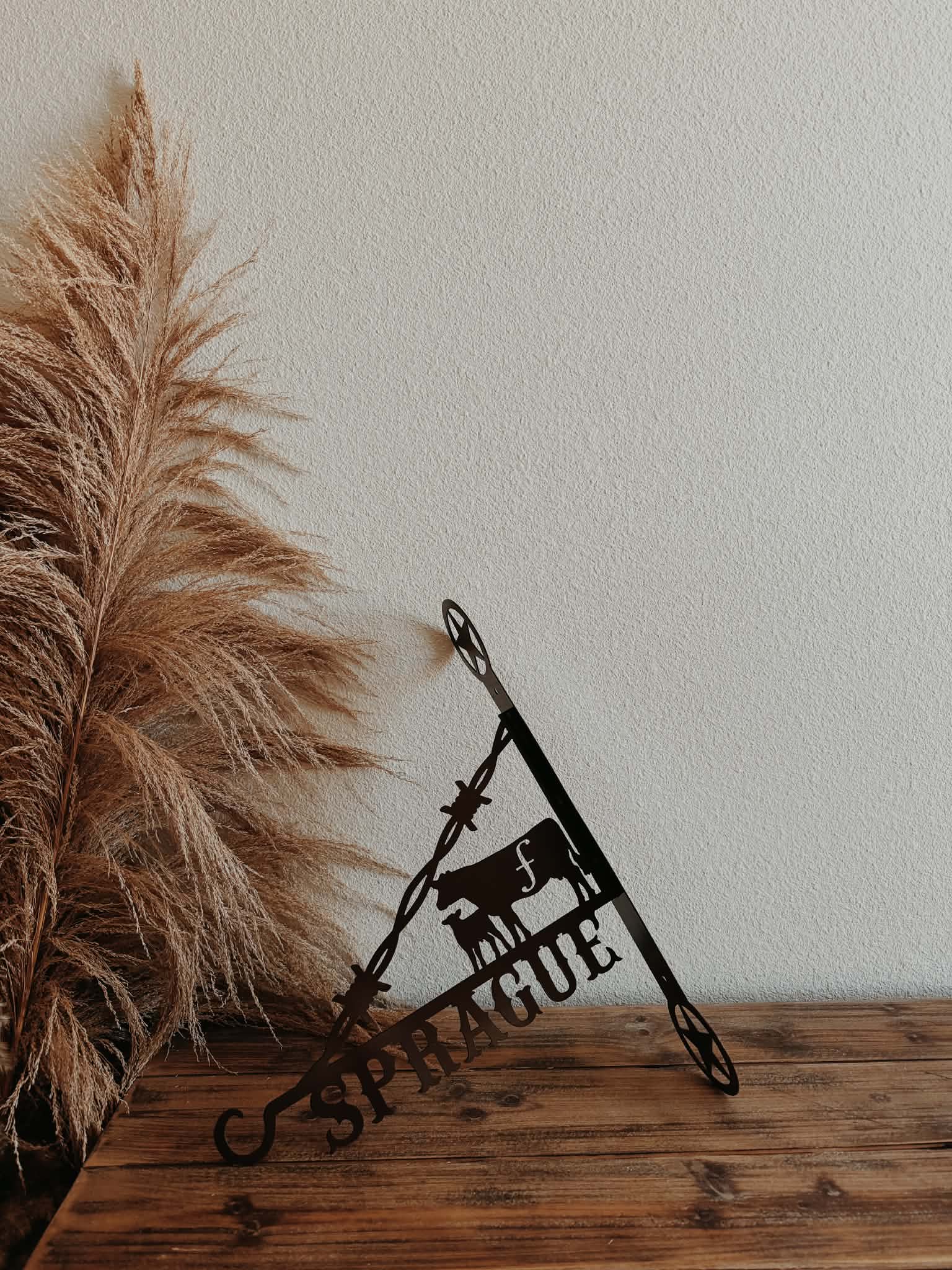 Decorative Western Flower Hanger - Custom Name &amp; Livestock Brand