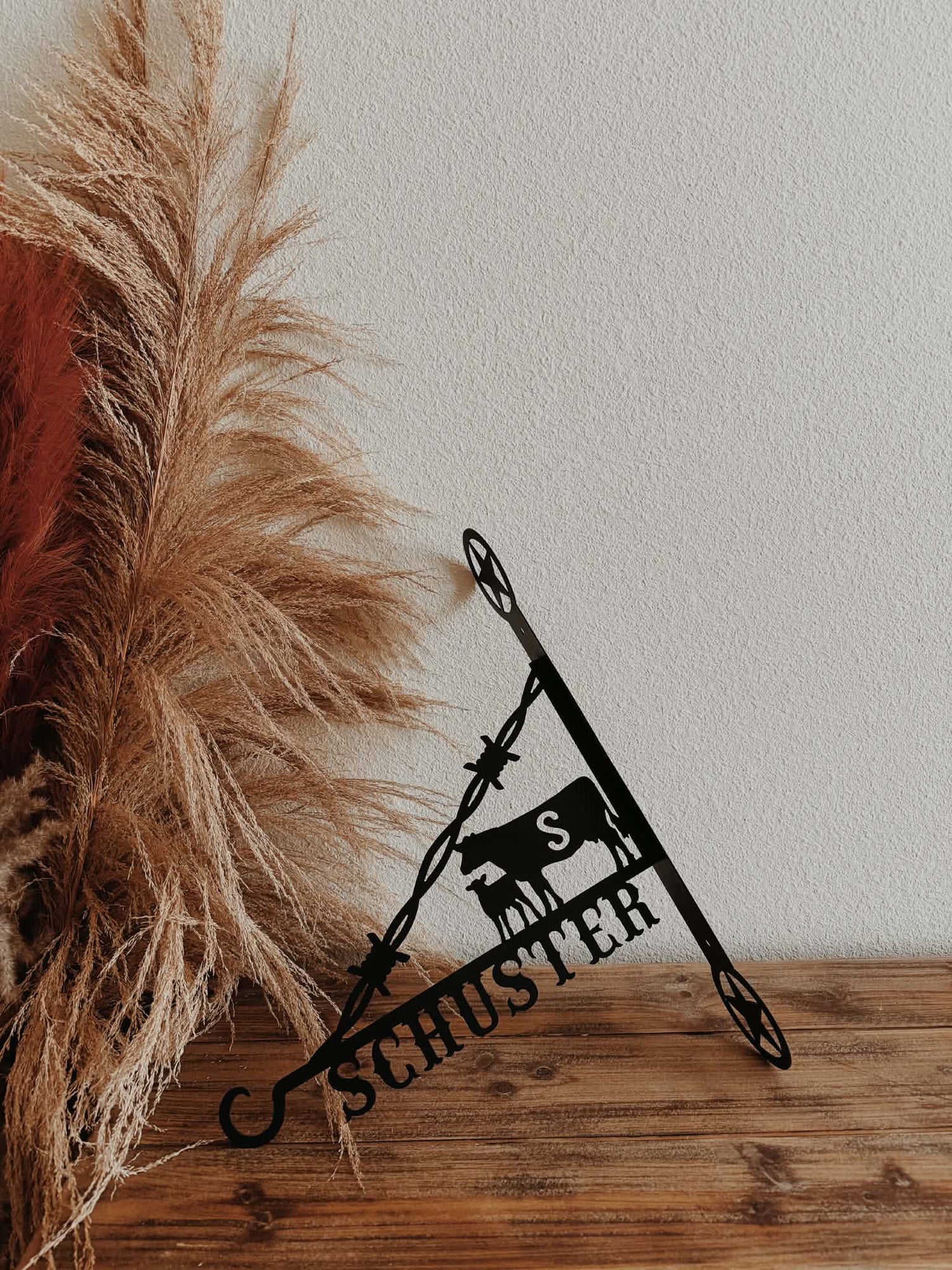 Decorative Western Flower Hanger - Custom Name &amp; Livestock Brand