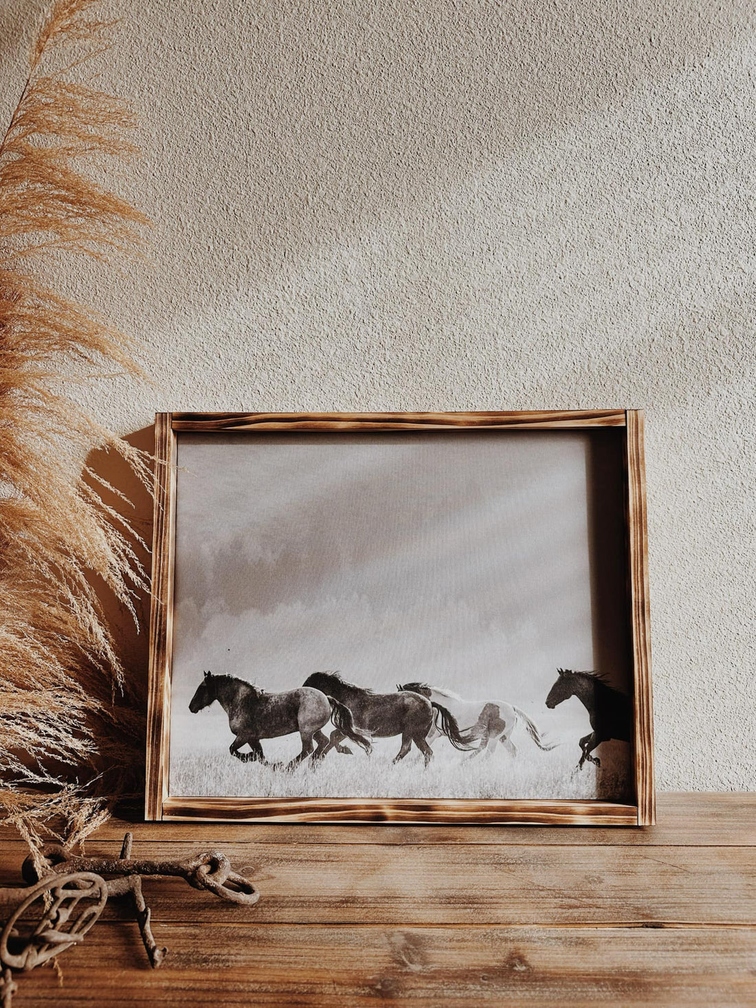 Coats of Many Colors - Handcrafted Western Wood Framed Canvas 16x20