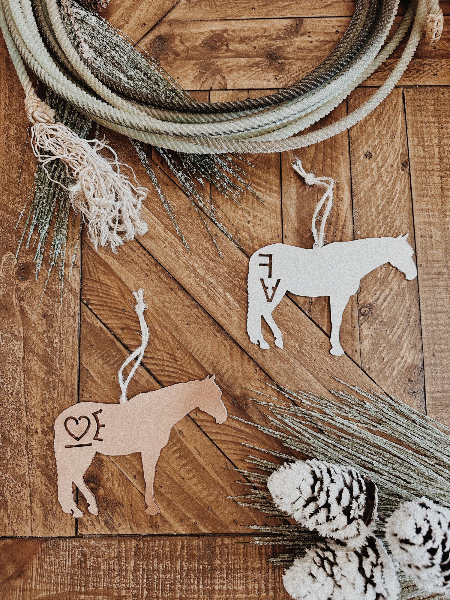 Branded Horse Ornament 4 Pack