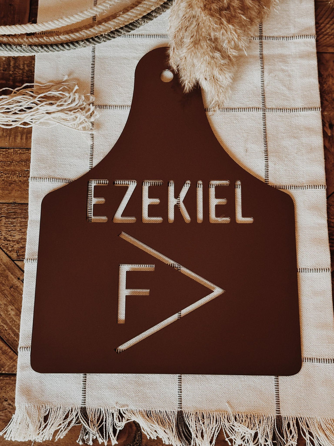 16" CUSTOM YOUR BRAND HERE Cattle Ear Tag + Name or Address