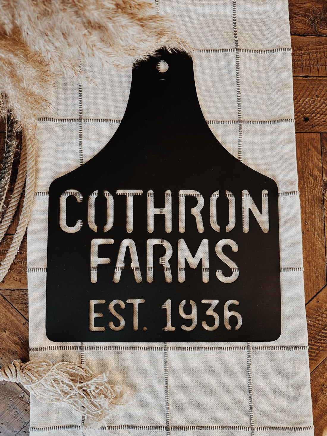 16" 100% CUSTOM EAR TAG SIGN