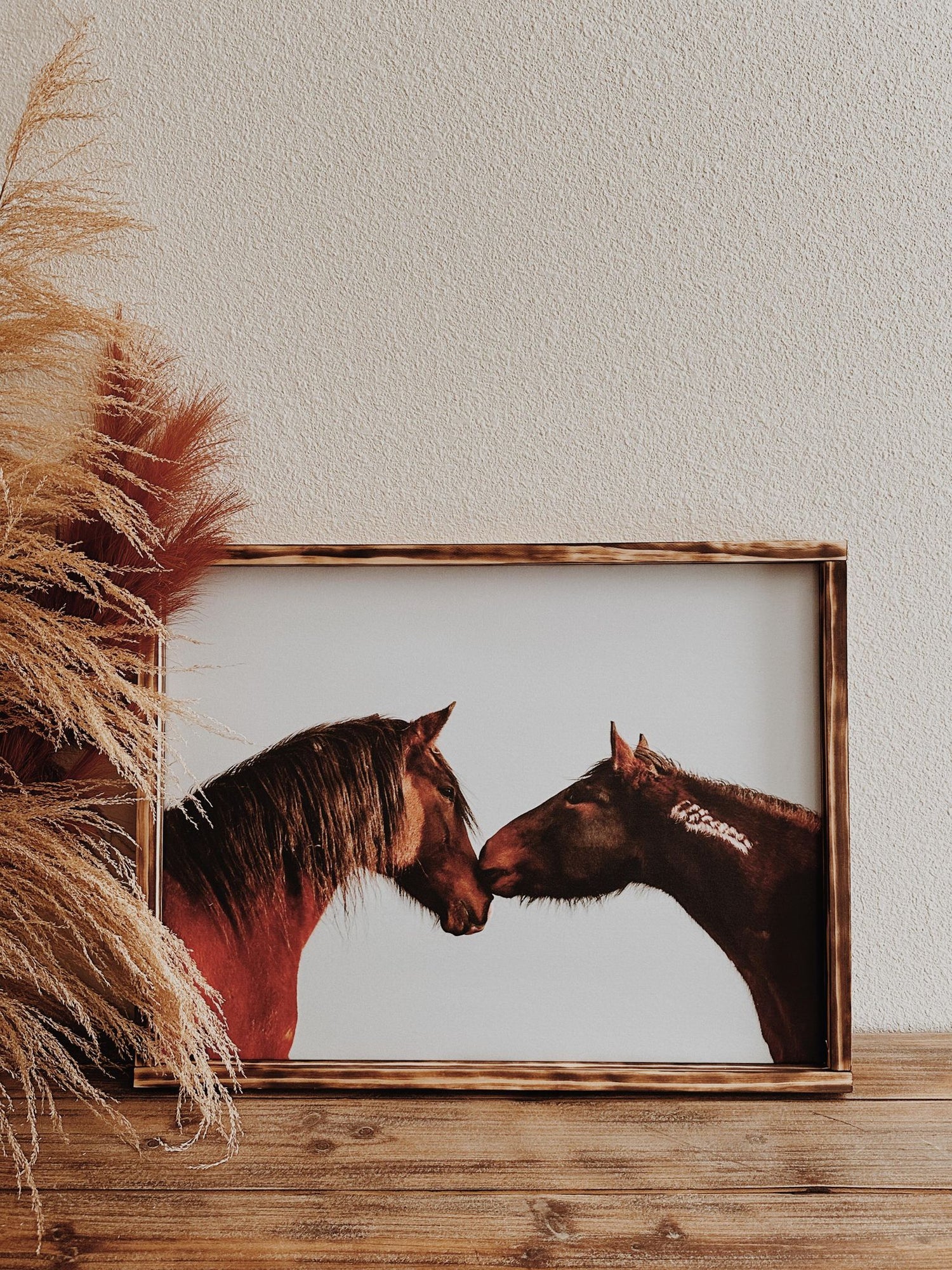 Wild Horses - Western Handcrafted Framed Canvas Print of the Month