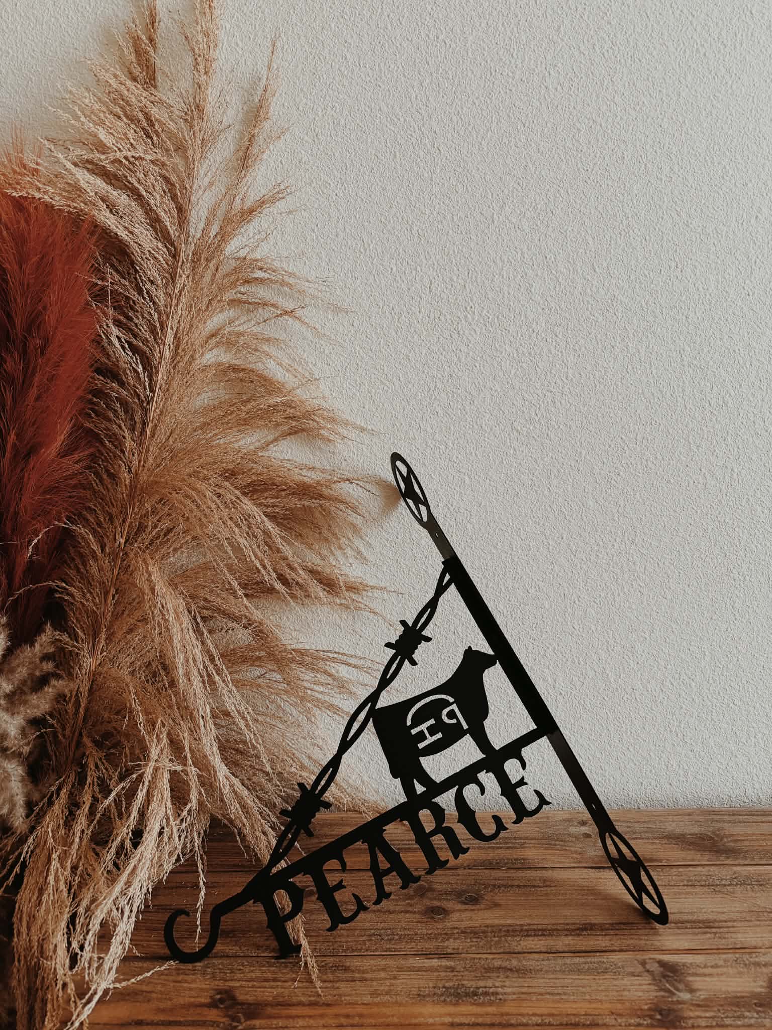 Decorative Western Flower Hanger - Custom Name &amp; Show Heifer