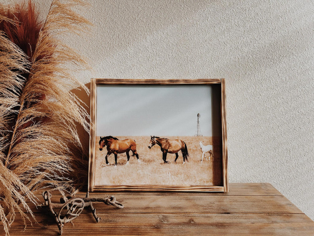 Windswept Wanders - Handcrafted Western Wood Framed Canvas 16x20