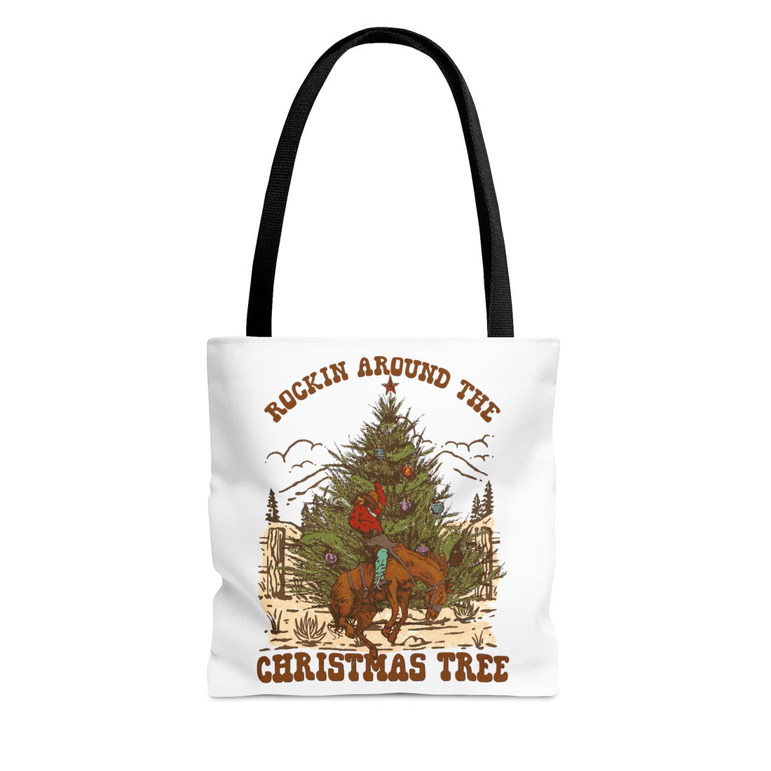 Rockin Around the Christmas Tree Reusable Shopping Bag