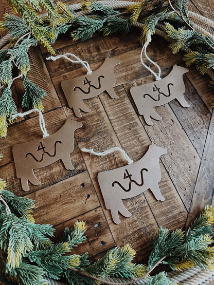 Custom Animal Shape Ornament 4 Pack