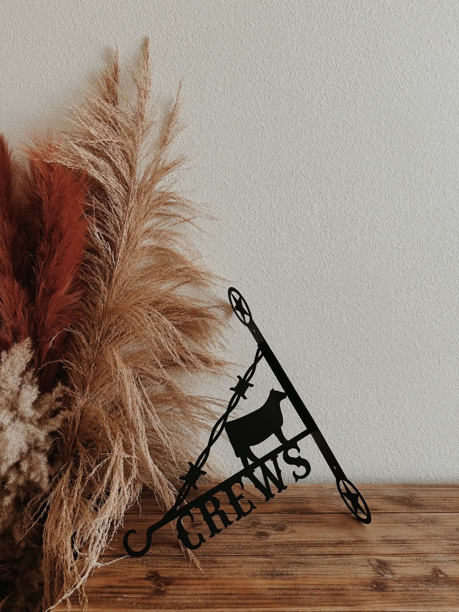 Decorative Western Flower Hanger - Custom Name &amp; Show Heifer