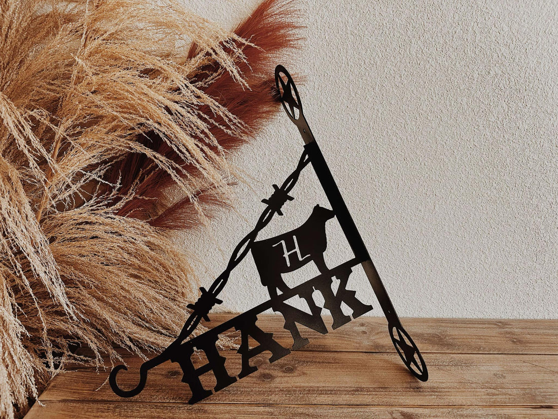 Decorative Western Flower Hanger - Custom Name & Show Heifer