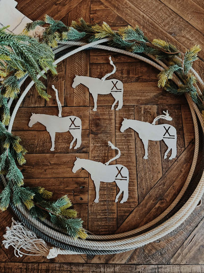 Branded Horse Ornament 4 Pack