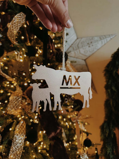 Branded Cow Calf Ornament 4 Pack