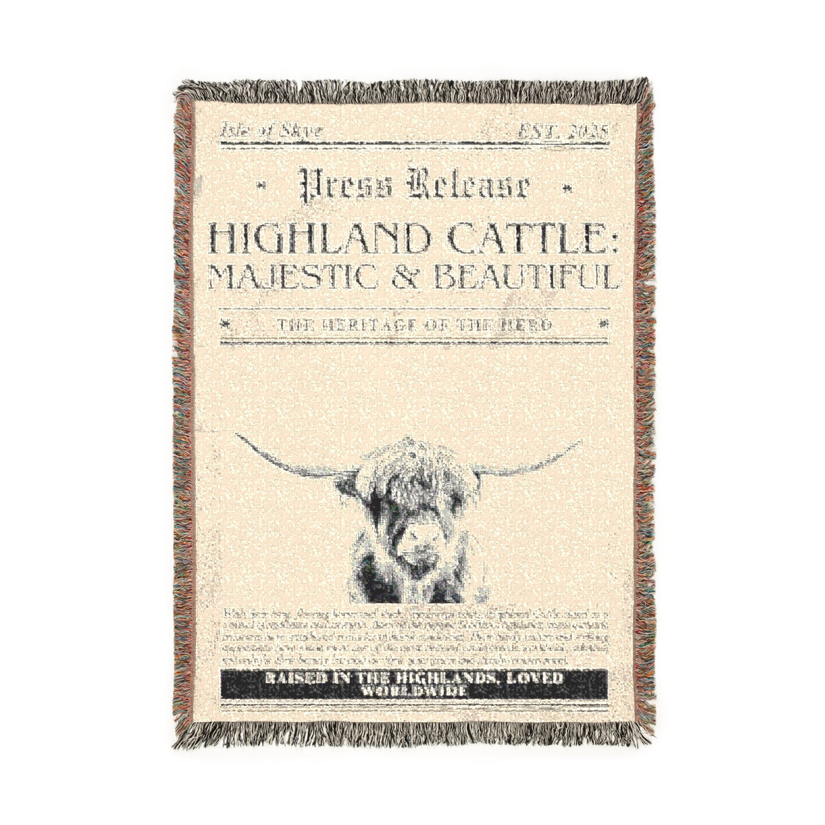 Woven Blanket - Majestic Highland Cattle