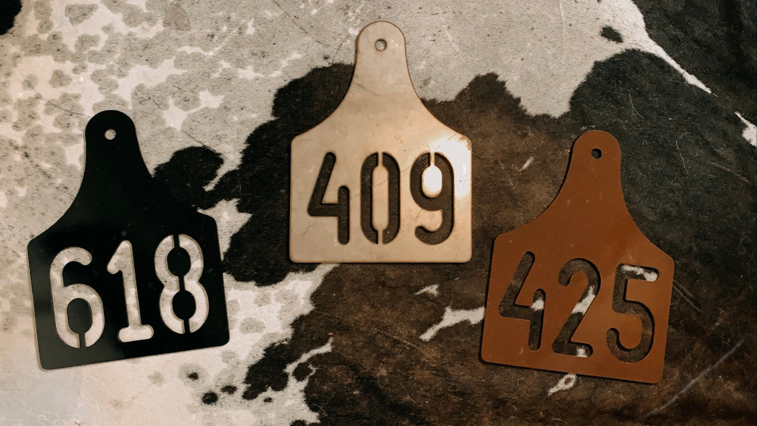 12 inch Cattle Ear Tag with Custom Address